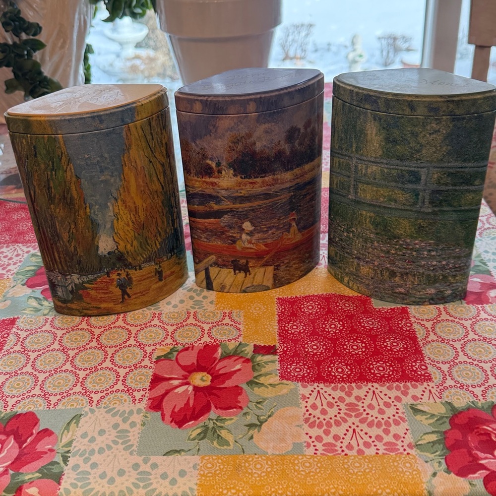 Three piece tin set van Gogh Monet and Renoir - Picture 5 of 5